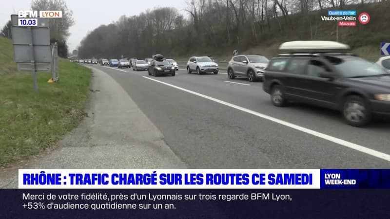Trafic chargé sur les routes du Rhône ce samedi