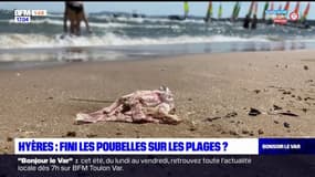 Hyères: les poubelles mise à l'écart du bord de mer pour lutter contre la pollution des plages