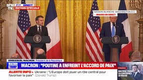 Emmanuel Macron, à propos des négociations avec Vladimir Poutine: "Il faut essayer d'obtenir quelque chose, en premier lieu, qui peut être évalué"