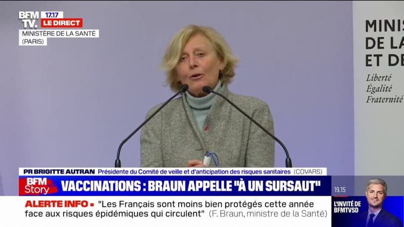 Vaccins contre le Covid et la grippe: "Un rappel qui date de moins de six mois protège jusqu'à 90% contre le risque de mortalité, contre le risque d'hospitalion pour des formes graves", affirme Pr. Brigitte Autran