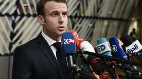 Emmanuel Macron à Bruxelles, dimanche. 