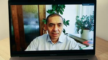Ugur Sahin, chercheur et cofondateur de BioNTech, lors d'un entretien avec l'AFP depuis Mayence,le 19 novembre 2020