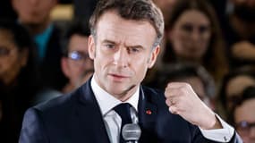 Emmanuel Macron à Paris le 14 mars 2023