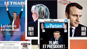 Macron à la Une de la presse du 8 mai 2017
