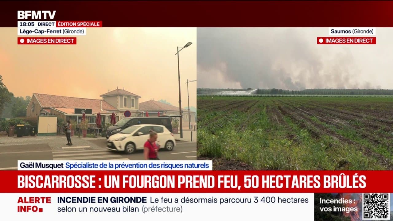 Feu en Gironde: un feu se déclare à Biscarrosse, 50 hectares brûlés