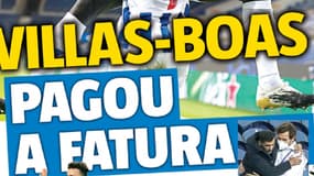 "Villas-Boas a payé la facture", la Une du quotidien Record