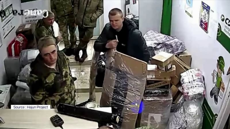 Ukraine: des soldats russes filmés dans un bureau de poste en train d'envoyer des biens pillés