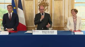 Jean Castex se félicite de la signature d'un accord avec les syndicats hospitaliers dans le cadre du Ségur de la santé