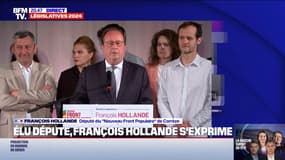 "Plus de 43% des électrices et des électeurs ont voté pour me permettre d'être député de la Corrèze": François Hollande réagit à son élection sous la bannière du Nouveau Front populaire 