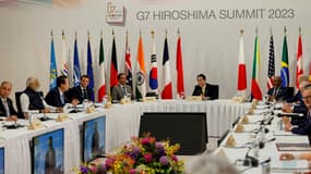 Le sommet du G7 présidé par le Premier ministre japonais Fumio Kishida à Hiroshima, le 20 mai 2023