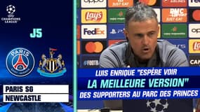 Paris SG-Newcastle : Luis Enrique "espère voir la meilleure version des supporters" au Parc des Princes