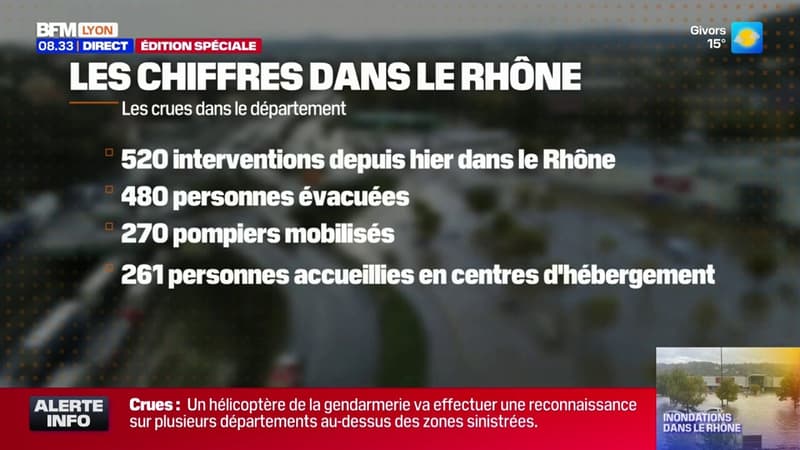 Intempéries dans le Rhône: 520 interventions depuis ce jeudi 