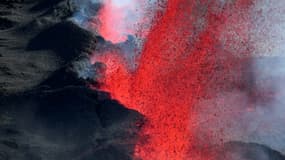 Eruption au Piton de la Fournaise, le 14 juillet 2017 à la Réunion