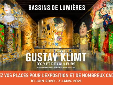 Exposition "Gustav Klimt d'or et de couleurs" aux Bassins de Lumières