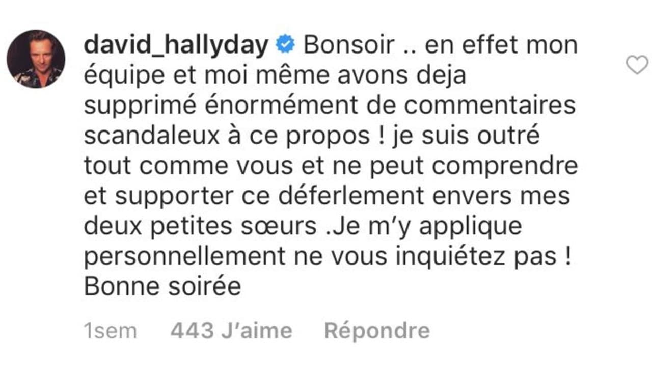 David Hallyday a défendu ses soeurs Jade et Joy sur Instagram