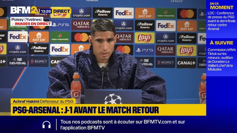 PSG-Arsenal: Achraf Hakimi évoque le soutien des supporters