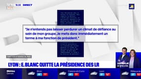 Lyon: Étienne Blanc quitte la présidence du groupe LR à la mairie