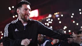 Lionel Messi avant le jubilé de Maxi Rodriguez, le samedi 24 juin 2023