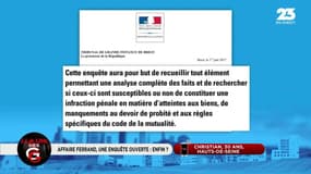 A la Une des GG: Enfin une enquête ouverte sur l'affaire Ferrand ? - 01/06