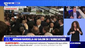 Yohann Barbe (président de l'Union des Producteurs de Lait des Vosges et membre de la FNSEA):  "Si les politiques veulent s'approprier le Salon...on n'acceptera pas"