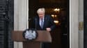 Le Premier ministre britannique Boris Johnson lors d'une allocution depuis sa résidence de Downing Street à Londres (Royaume-Uni), le 7 juillet 2022.