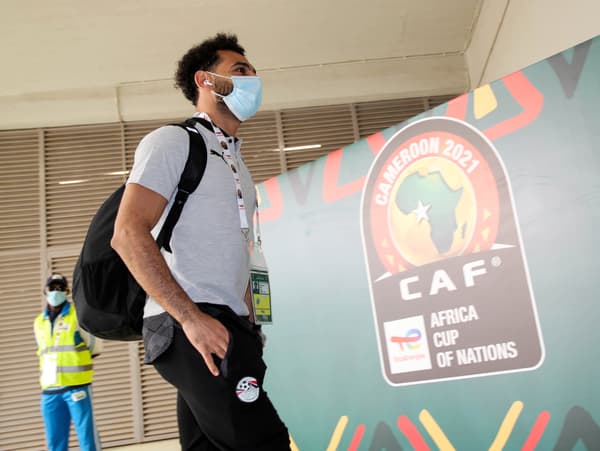 Mohamed Salah arrives at the stadium for a CAN match with Egypt on January 11, 2022