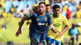 Youcef Belaïli avec l'Espérance Tunis pendant un match de la Ligue des champions africaine, le 1er avril 2025