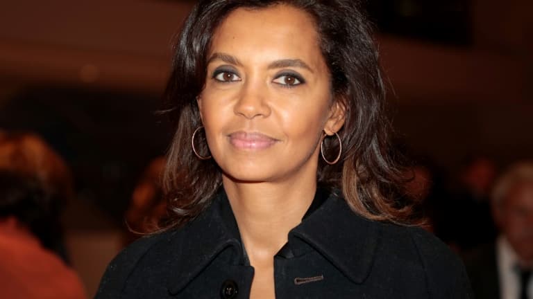 L'animatrice TV Karine Le Marchand au 34e dîner du Crif à Paris, le 20 février 2019