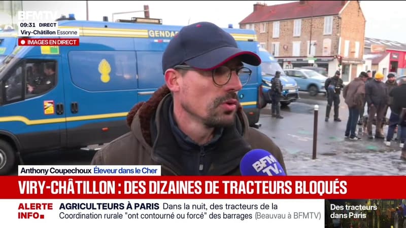 Blocages d'agriculteurs: des tracteurs ont été mis en fourrière à Viry-Châtillon, en Essonne