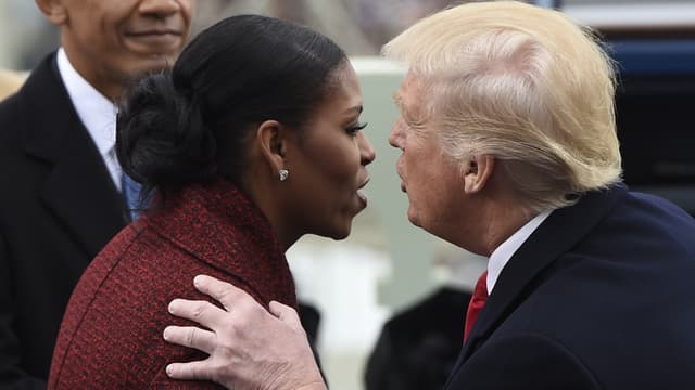 Donald Trump et Michelle Obama en janvier 2017