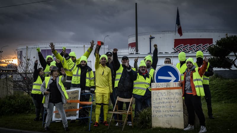 Des gilets jaunes à Feyzin, le 17 décembre 2018. Photo d'illustration