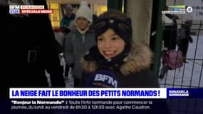 La neige fait le bonheur des petits normands