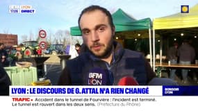 Rhône: les agriculteurs mobilisés pas convaincus par Gabriel Attal