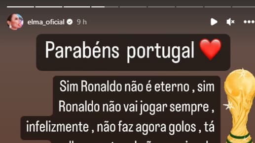 La story Instagram de la soeur de Ronaldo, le sélectionneur y est violemment attaqué La story Instagram de la soeur de Ronaldo, le sélectionneur y est violemment attaqué