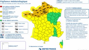 25 départements ont été placés en vigilance orange neige et verglas par Météo France, lundi en milieu d'après-midi.