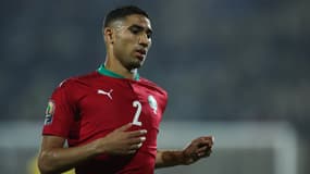 Achraf Hakimi lors de Maroc-Gabon à la CAN 2022