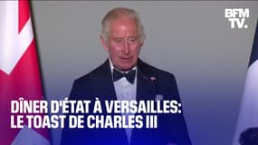 Le toast de Charles III avant le dîner d'État au château de Versailles