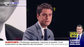 Professeur assassiné : "Les réseaux sociaux ont une responsabilité, on doit arriver à les encadrer", Gabriel Attal - 18/10