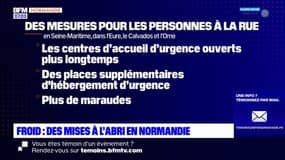 Froid: les mises à l'abri renforcées dans quatre départements normands