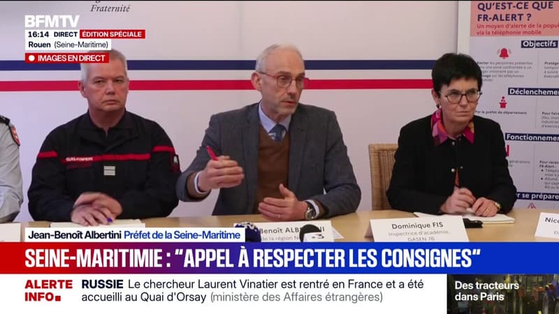 Tempête Goretti: "Il n'est pas du tout exclu que nous ayons des points de vent à 130km/h", alerte le préfet de Seine-Maritime