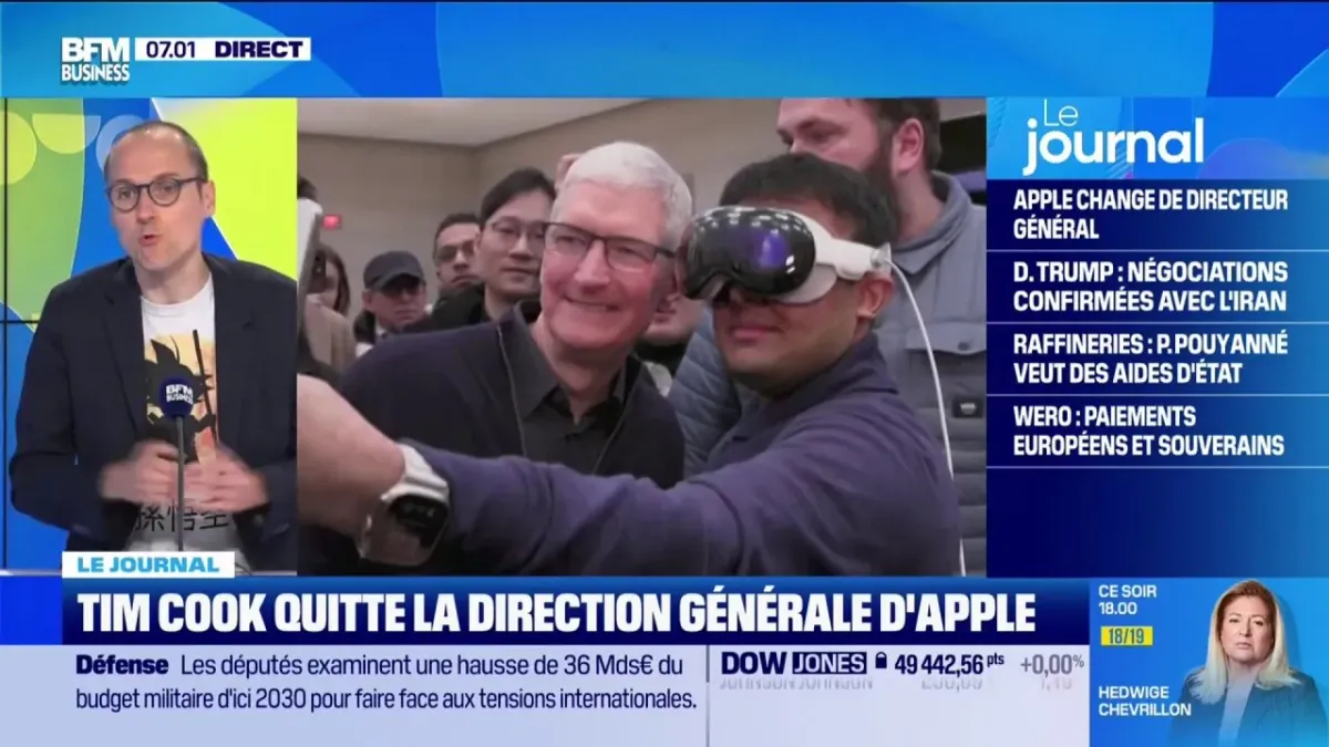 Tim Cook quitte la direction générale d'Apple