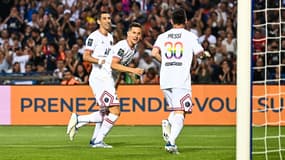 Ander Herrera et Lionel Messi face à Angers, le 14 mai 2022.