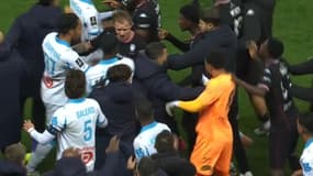 Scène de tension entre joueurs de Nice et de l'OM, 21 novembre 2025