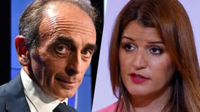 Eric Zemmour et Marlène Schiappa. 