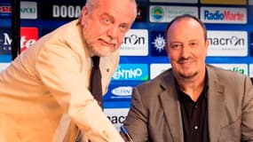 Aurelio De Laurentiis avec Rafael Benitez