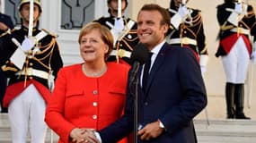 La chancelière allemande Angela Merkel et Emmanuel Macron à Marseille le 7 septembre 2018.