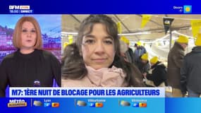 M7 : 1ère nuit de blocage pour les agriculteurs