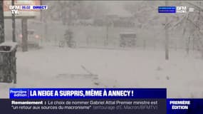 À Annecy, l'épaisse couche de neige n'a pas posé de difficultés particulières 