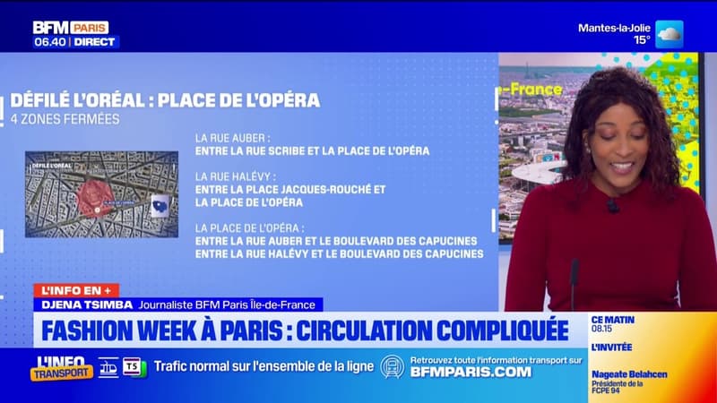 Fashion week à Paris: circulation compliquée dans le secteur de l'Opéra