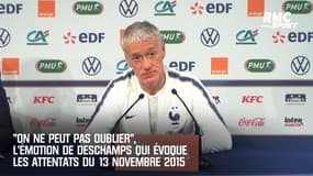 "On ne peut pas oublier", l'émotion de Deschamps qui évoque les attentats du 13 novembre 2015